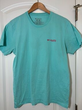 Columbia Men’s Aqua Short-Sleeve Logo Tee #154